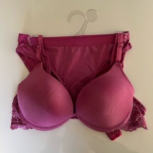 New Pink Bra Lace Set